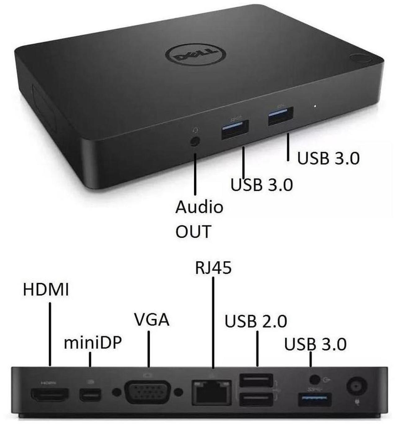 Alt view image 2 of 7 - Dell K17A WD15 USB-C FHD 4K Docking Station with 180W AC Adapter