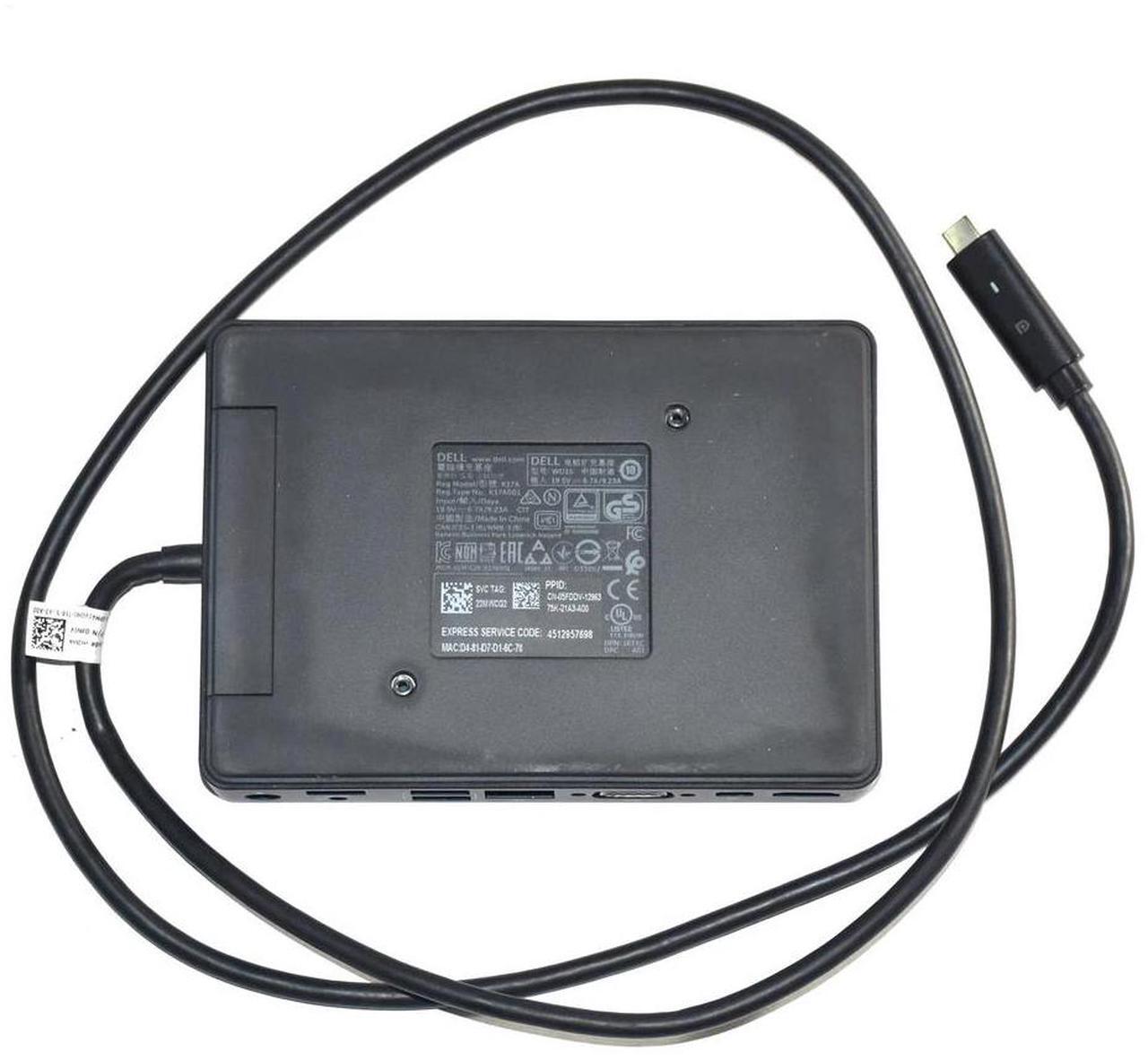 Alt view image 4 of 7 - Dell K17A WD15 USB-C FHD 4K Docking Station with 180W AC Adapter