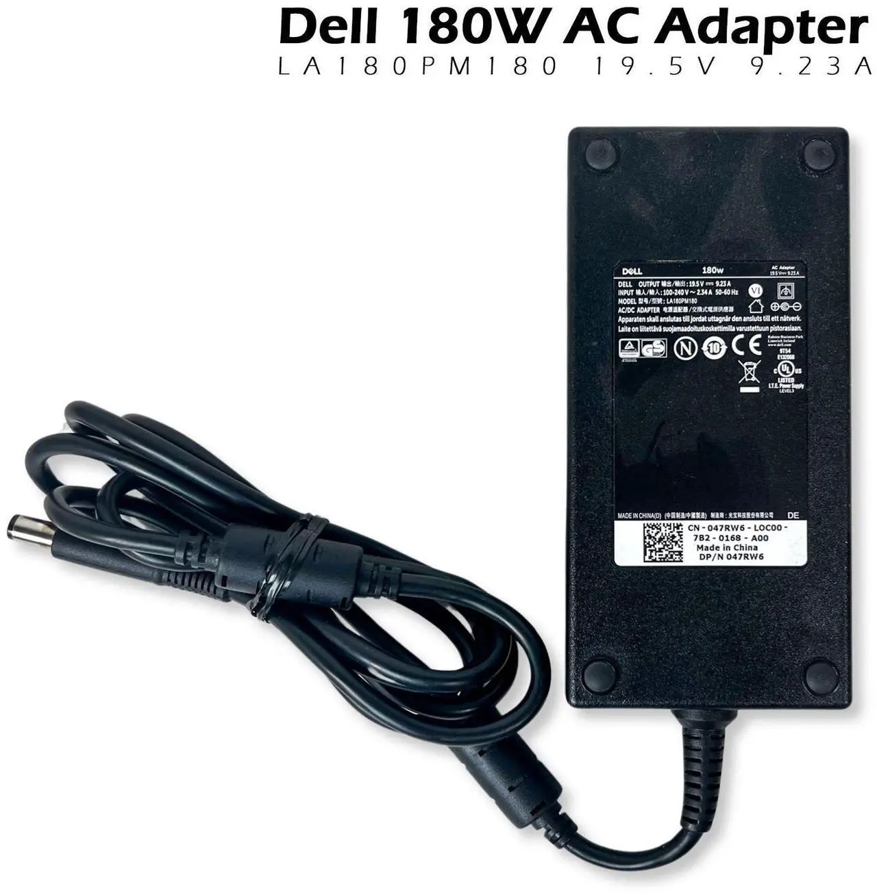 Alt view image 3 of 8 - LA180PM180 Genuine Dell Alienware 15 R3 G7 17 180W 19.5V 9.23A AC Power Adapter 47RW6 AC / DC Power Adapters