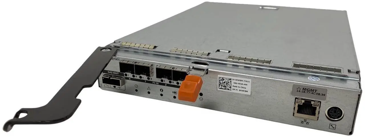 Alt view image 7 of 7 - Dell PowerVault MD3600f MD3620f 4GB Cache 8G SFP+ Fibre Channel Controller FHF8M