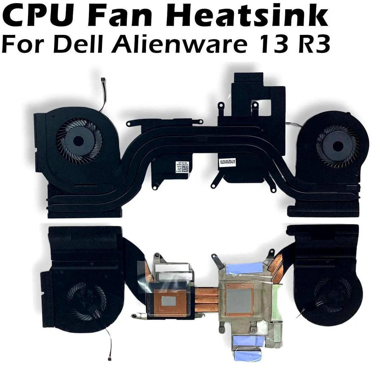 Alt view image 2 of 7 - Dell Alienware 13 R3 CPU Fan Heatsink Assembly 5H8Y5