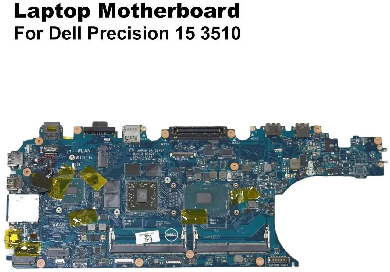 Alt view image 2 of 6 - Dell Precision 15 3510 Intel Core i5-6440HQ 2.6 GHz Laptop Motherboard G5FN9