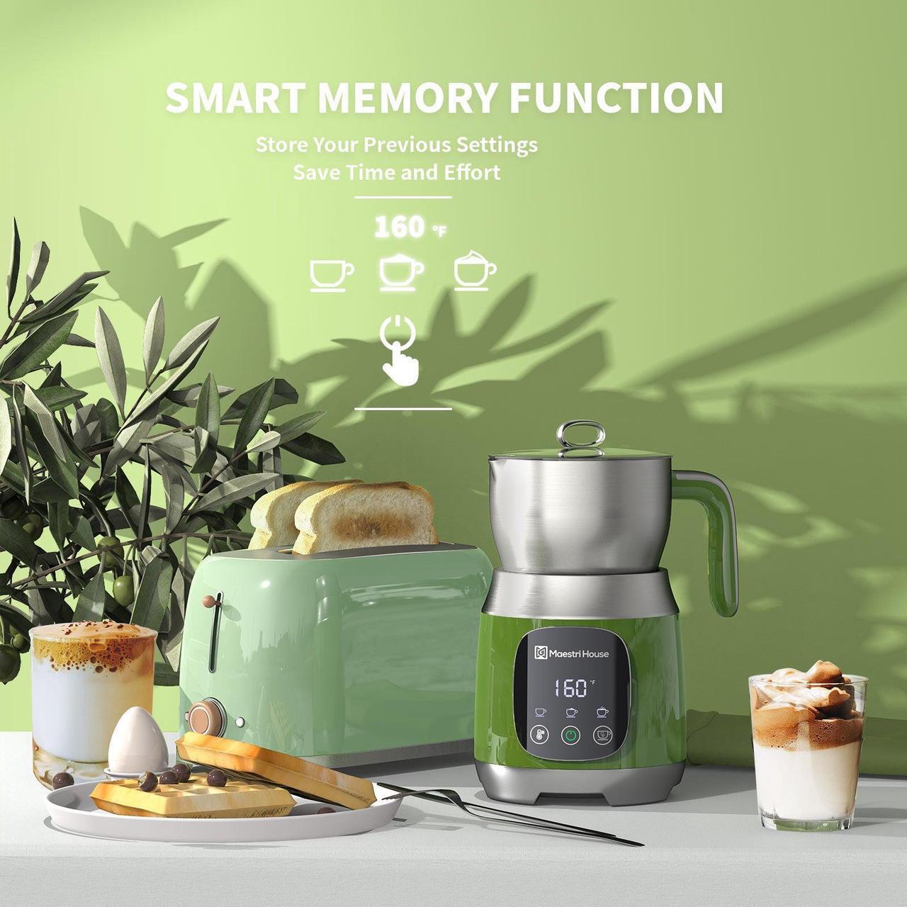 Alt view image 4 of 7 - Maestri House Detachable Milk Frother MMF9304 Green