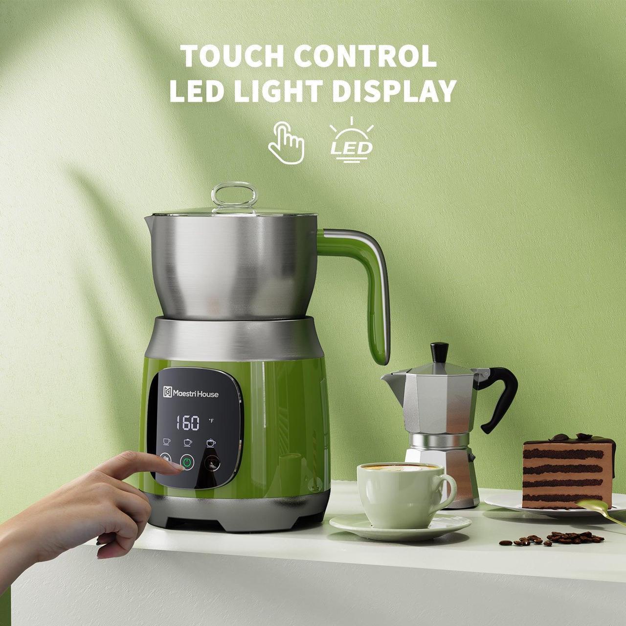 Alt view image 2 of 7 - Maestri House Detachable Milk Frother MMF9304 Green