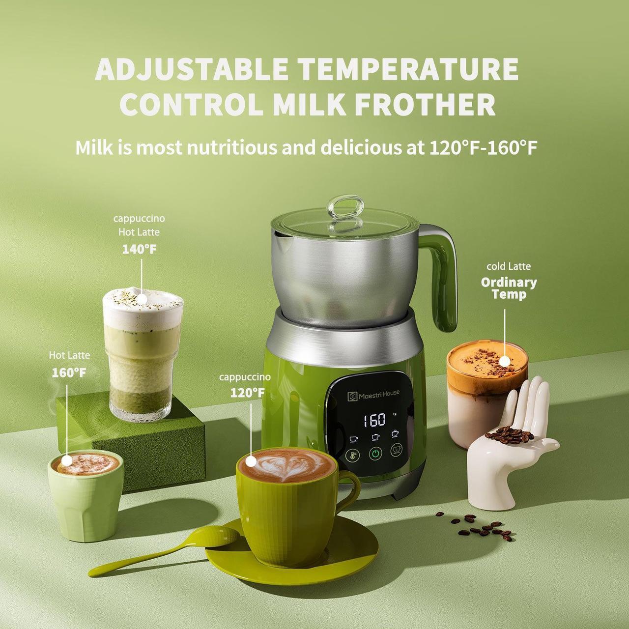 Alt view image 5 of 7 - Maestri House Detachable Milk Frother MMF9304 Green