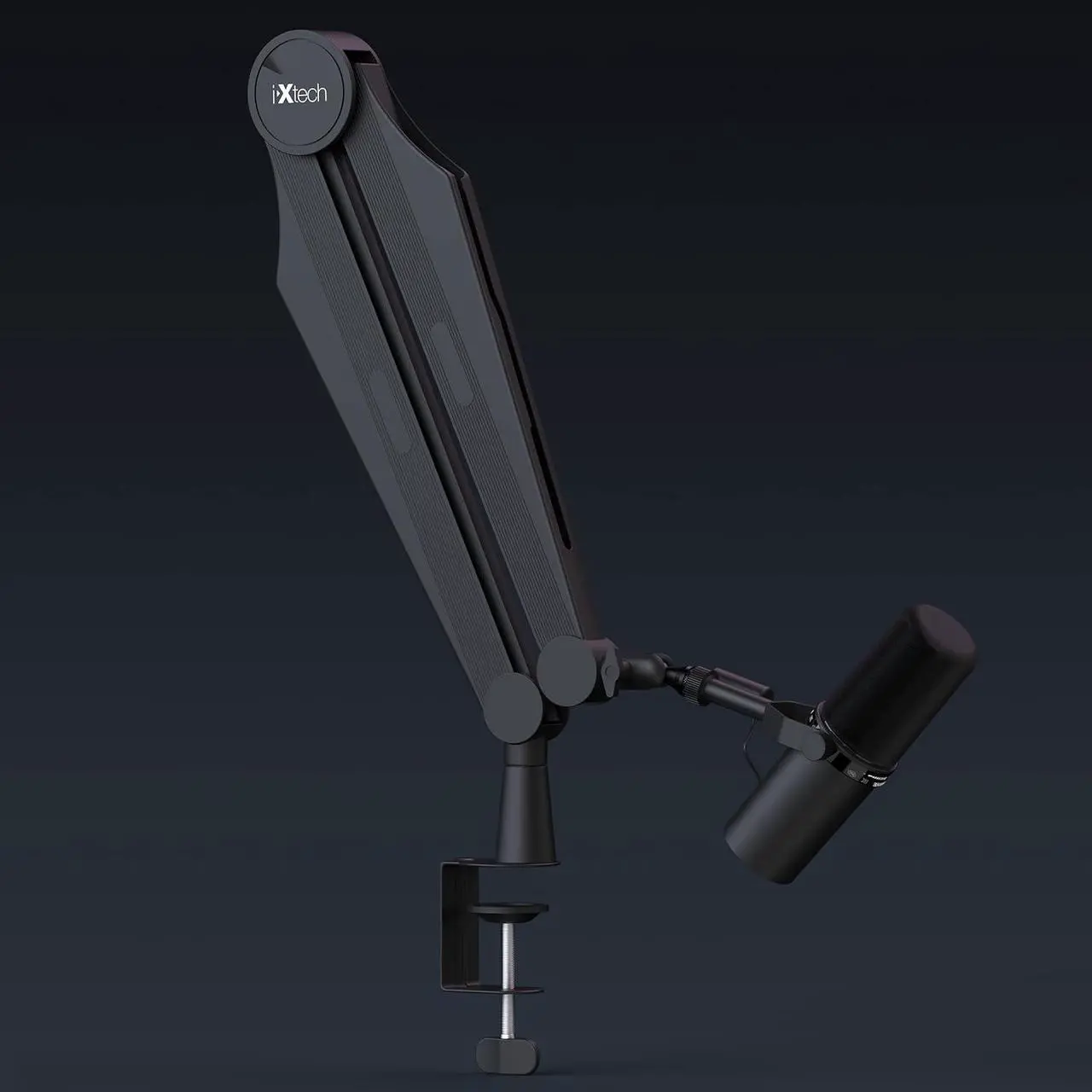 Alt view image 6 of 7 - IXTECH Microphone Boom Arm Mic Arm for Blue Yeti Shure Sm7b Hyperx QuadCast Rode At2020 and Fifine Mic Stand for Gaming Podcasting and Streaming CAPTAIN Model
