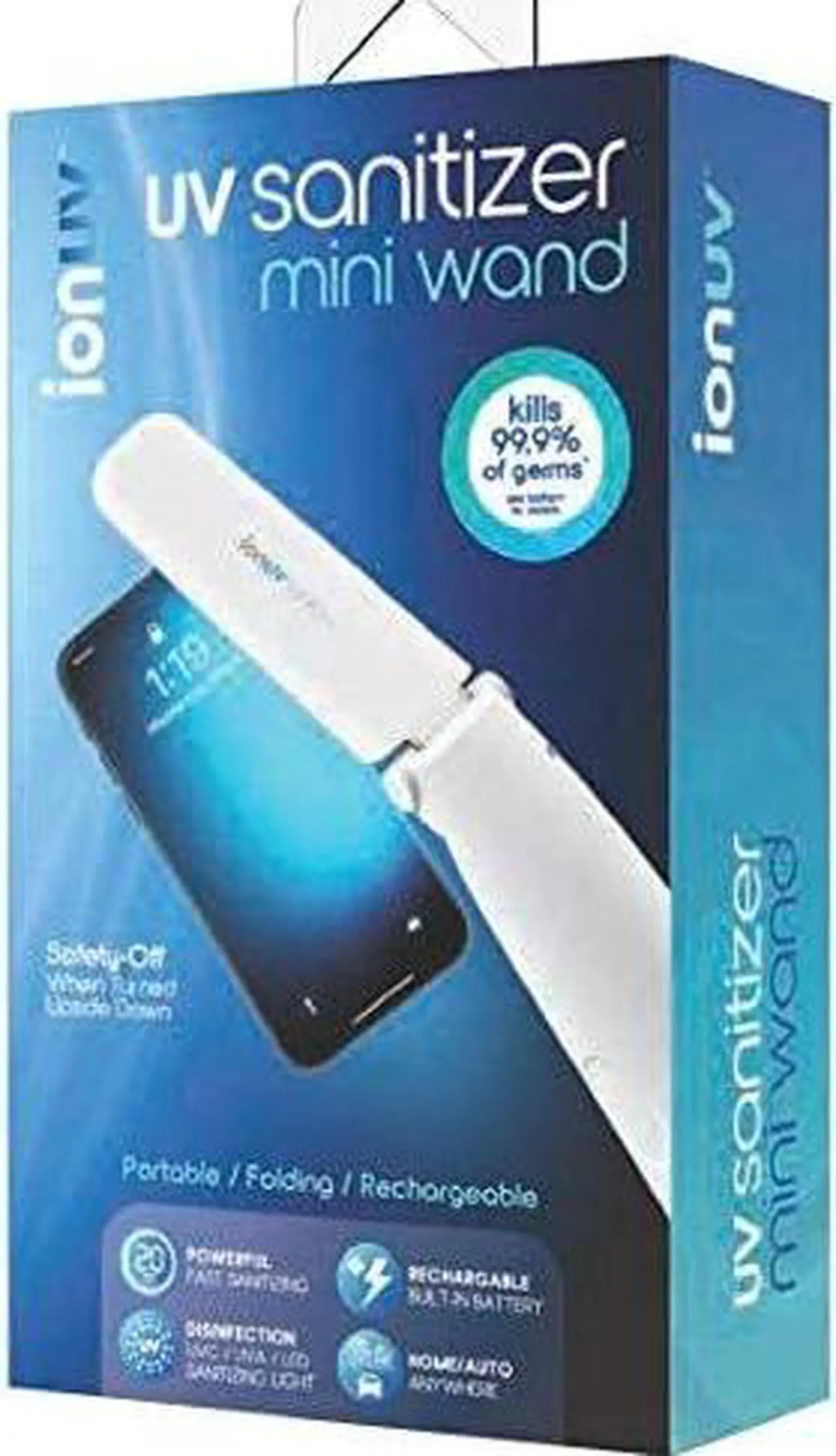 Alt view image 6 of 6 - Tzumi Ion UV Portable Sanitizing UV-C Wand 7548ST