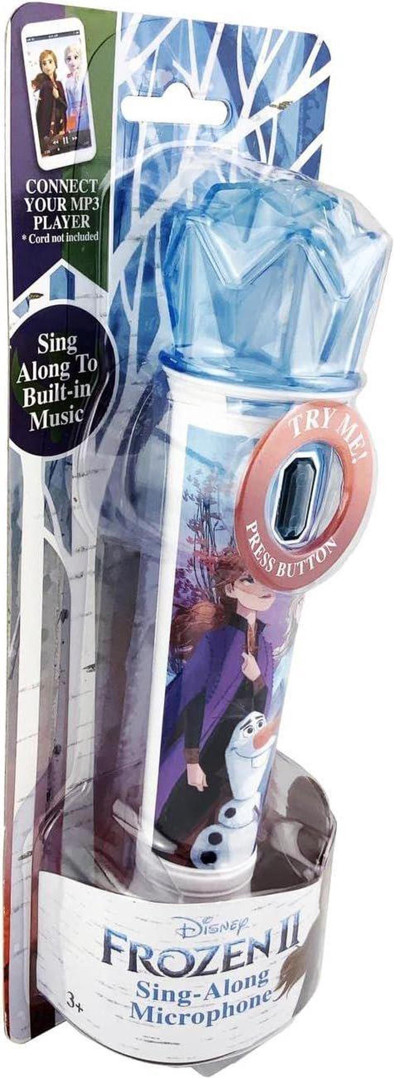 Alt view image 18 of 18 - Disney Frozen 2 Karaoke Sing Along Microphone For Kids, Built In Music, Flashing Lights, Pretend Mic, Toys For Kids Karaoke Machine, Blue