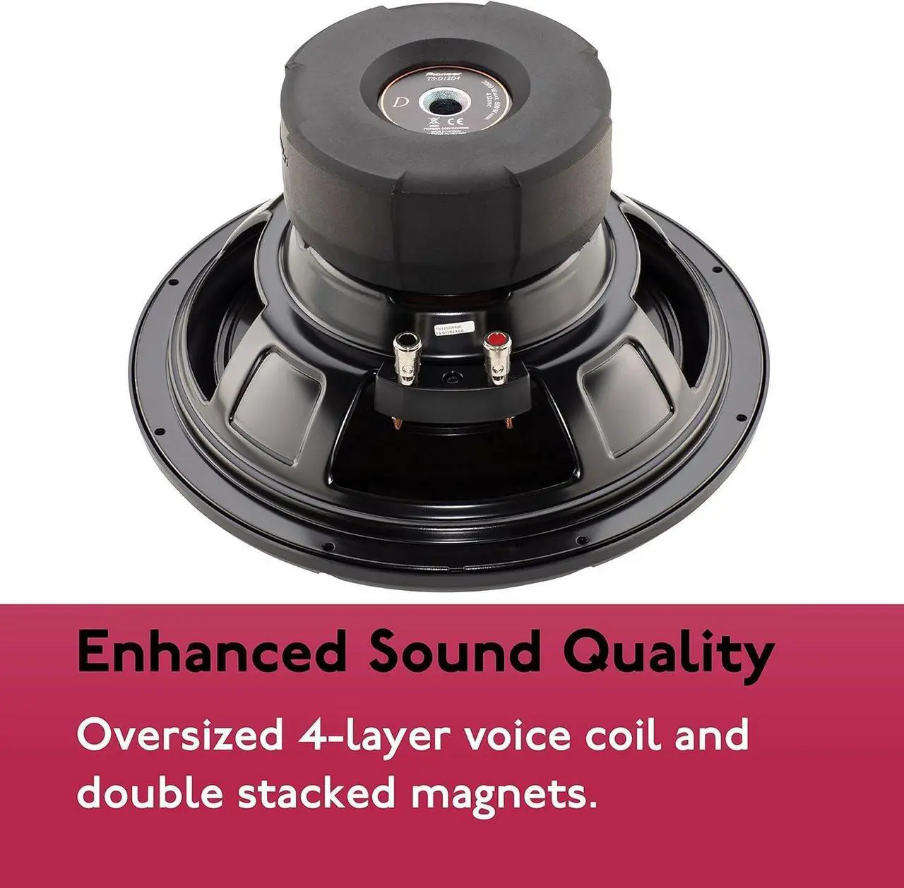 Alt view image 9 of 12 - Pioneer TS-D12D4 12” Dual 4 ohms Voice Coil Subwoofer