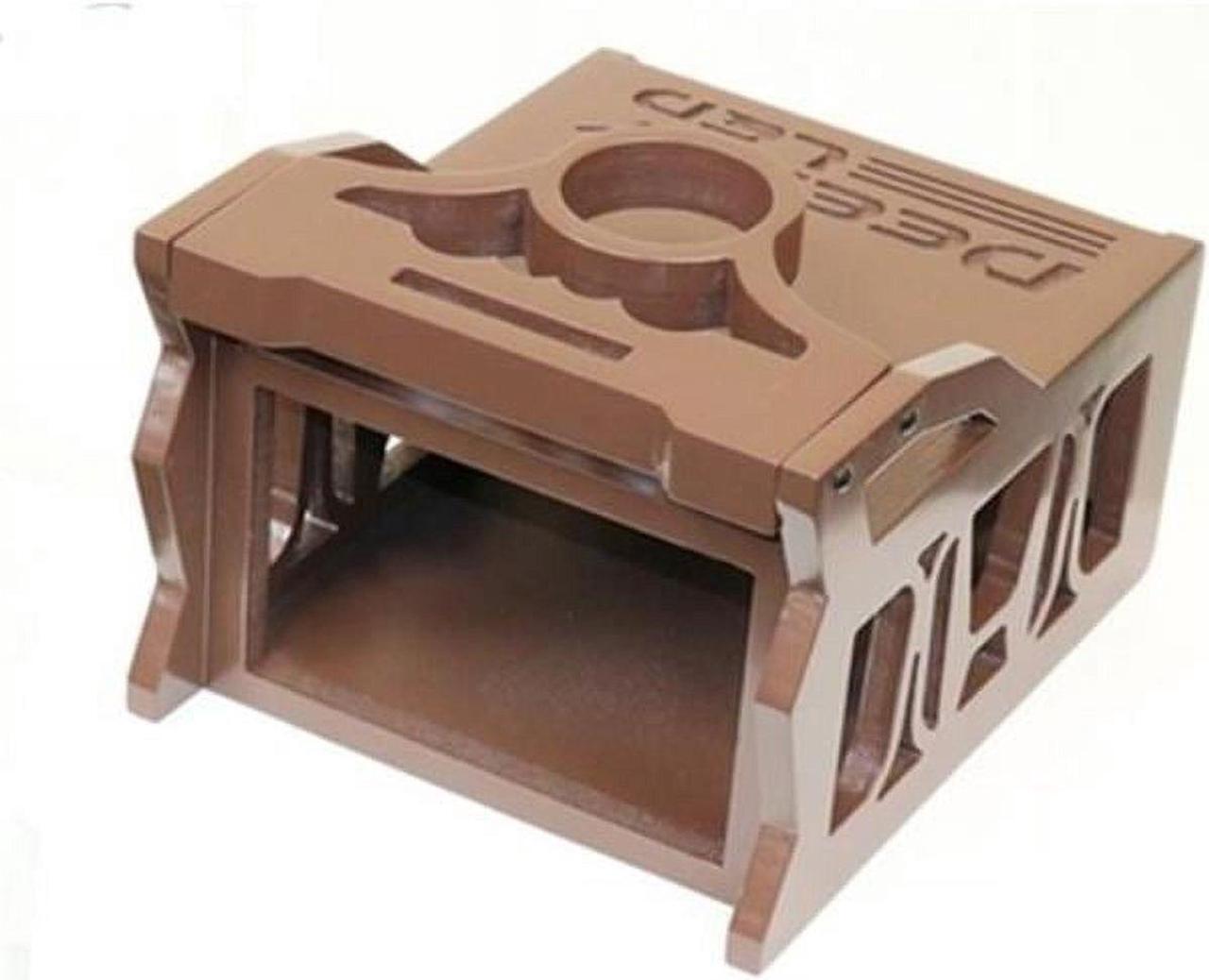 Alt view image 3 of 4 - 1 DIN Space Plus 2 EQ Stylish Wooden Controller Case for Mobile Competitions Brown Honda Style