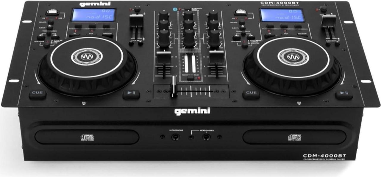 Alt view image 9 of 20 - Gemini Sound Pro StandAlone DJ Dual Deck Media Player Mixer