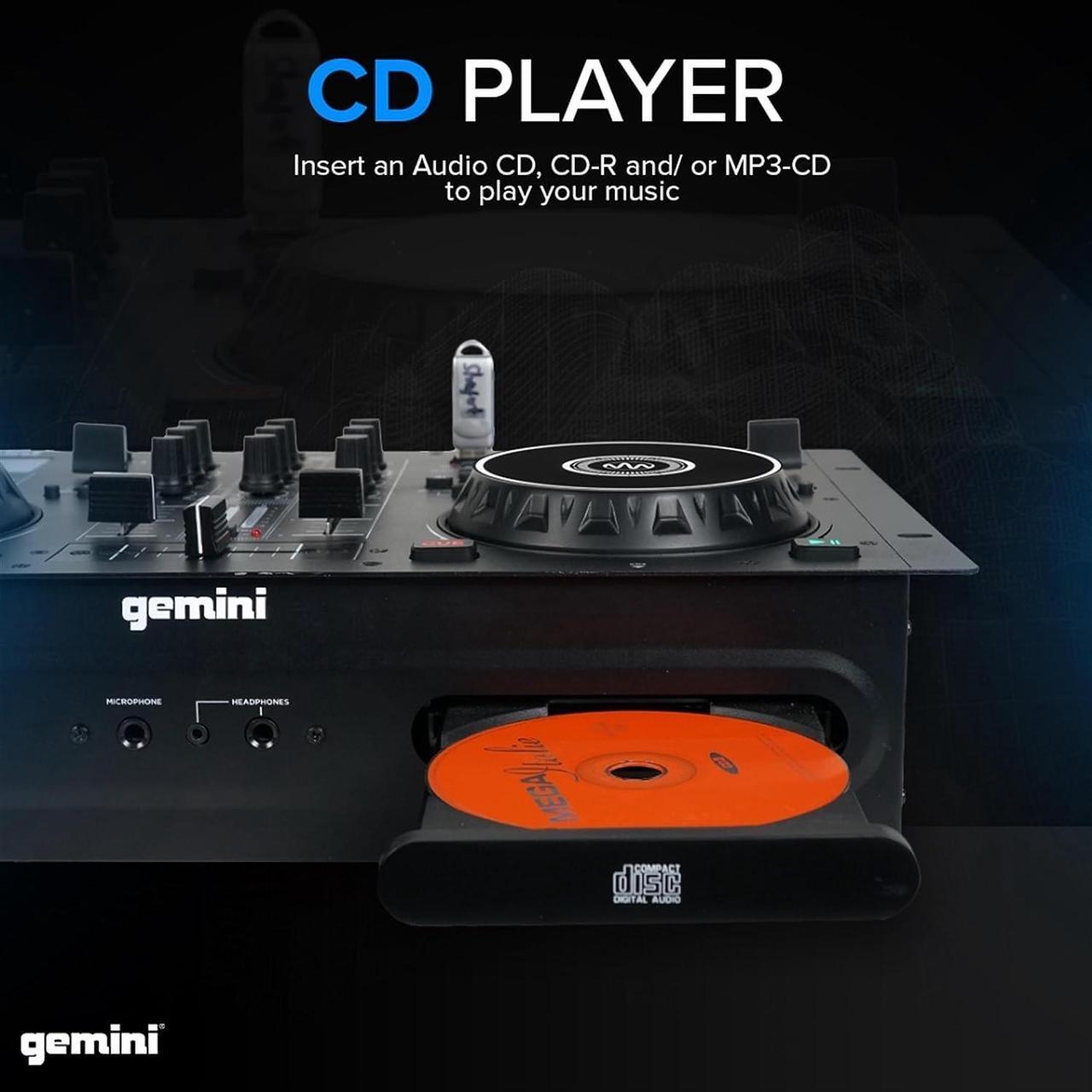 Alt view image 13 of 20 - Gemini Sound Pro StandAlone DJ Dual Deck Media Player Mixer