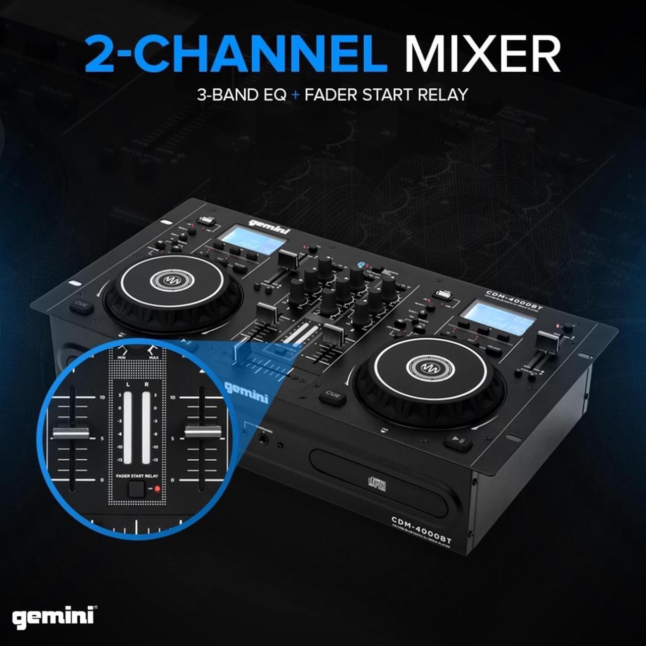 Alt view image 15 of 20 - Gemini Sound Pro StandAlone DJ Dual Deck Media Player Mixer