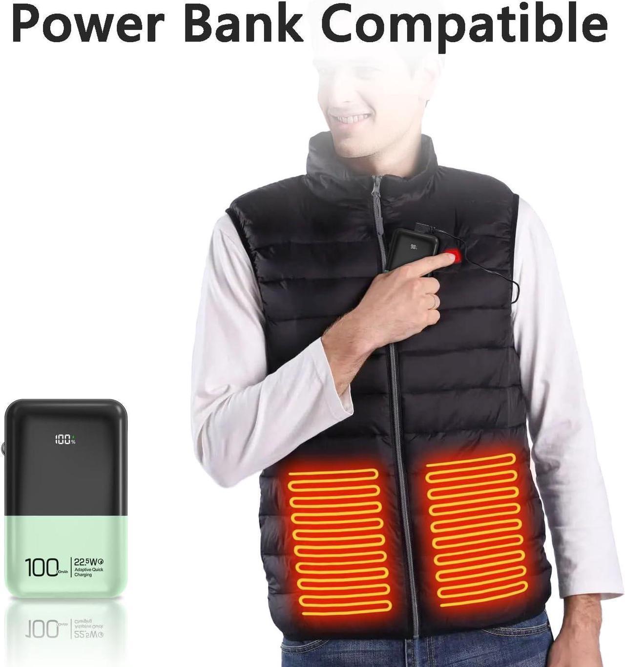 Alt view image 2 of 7 - JONKUU Mini Power Bank 10000mAh with Built in Cables 22.5W PD USB C Ultra-Fast Large Capacity Portable Charger Compatible with iPhone Samsung Huawei iPad and More (Green)