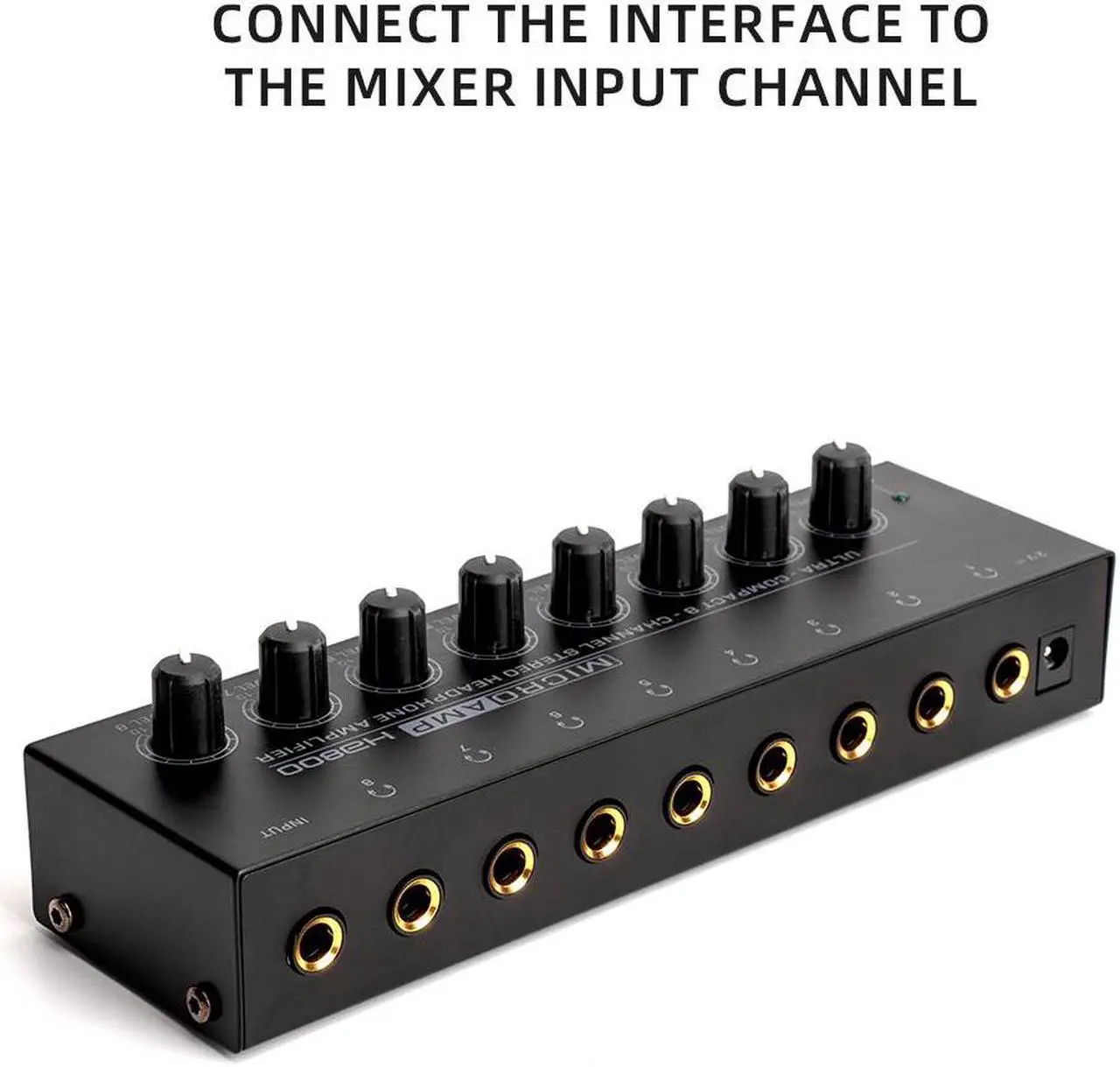 Alt view image 5 of 7 - COKYISS MICROAMP Ultra-Compact Headphone Amplifier 8-Channel Stereo Headphone Splitter HA800