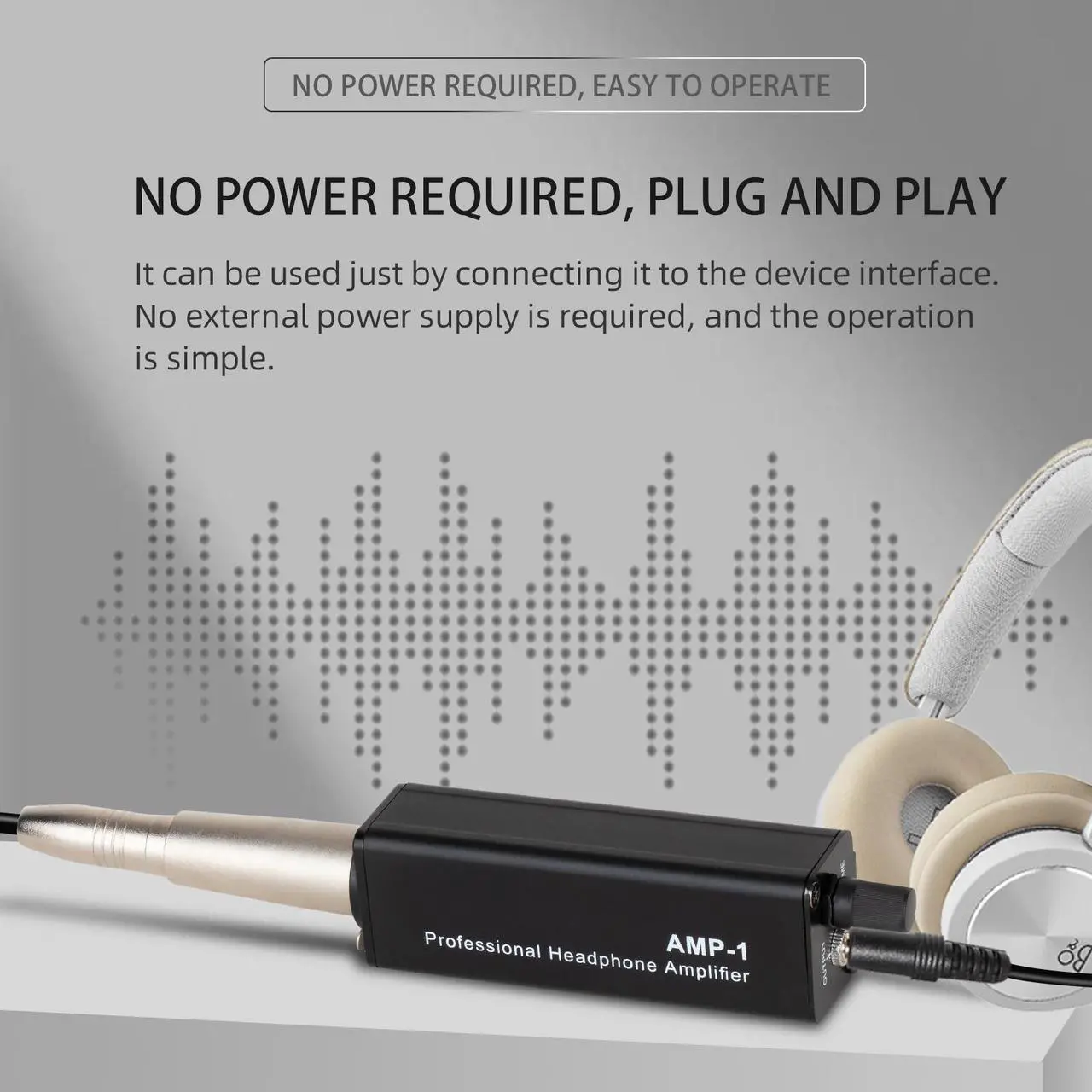 Alt view image 4 of 7 - COKYISS Portable Headphone Amplifier Converter, XLR XLR to 3.5MM Audio Passive Direct Amplifier AMP-1 Headphone Amplifier Converter