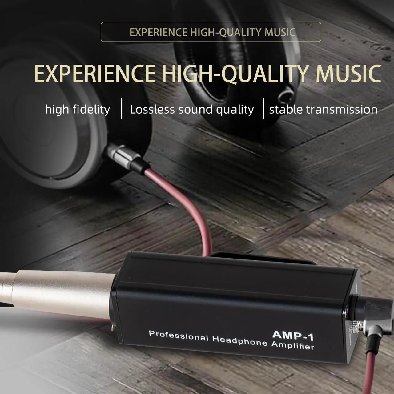 Alt view image 3 of 7 - COKYISS Portable Headphone Amplifier Converter, XLR XLR to 3.5MM Audio Passive Direct Amplifier AMP-1 Headphone Amplifier Converter