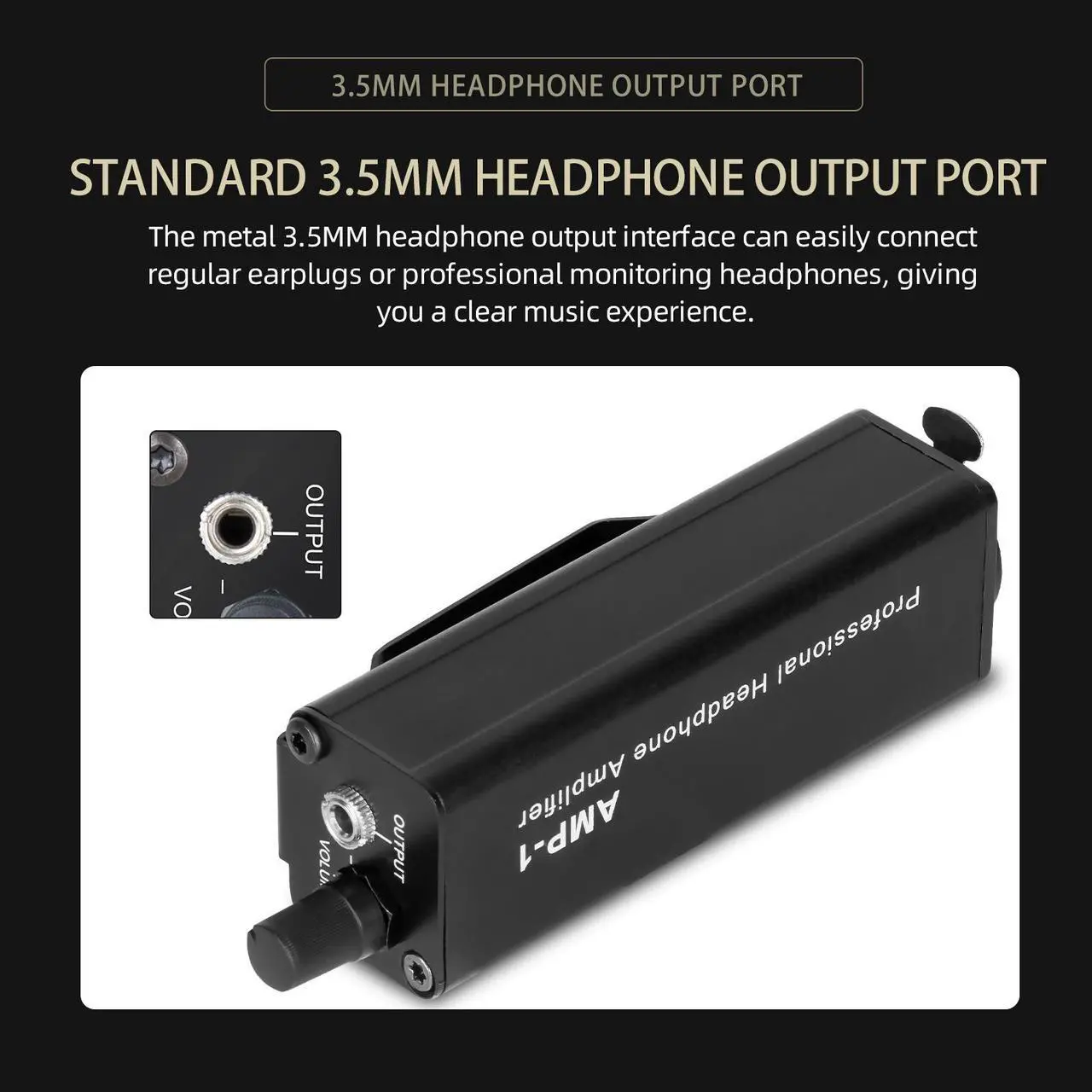 Alt view image 7 of 7 - COKYISS Portable Headphone Amplifier Converter, XLR XLR to 3.5MM Audio Passive Direct Amplifier AMP-1 Headphone Amplifier Converter