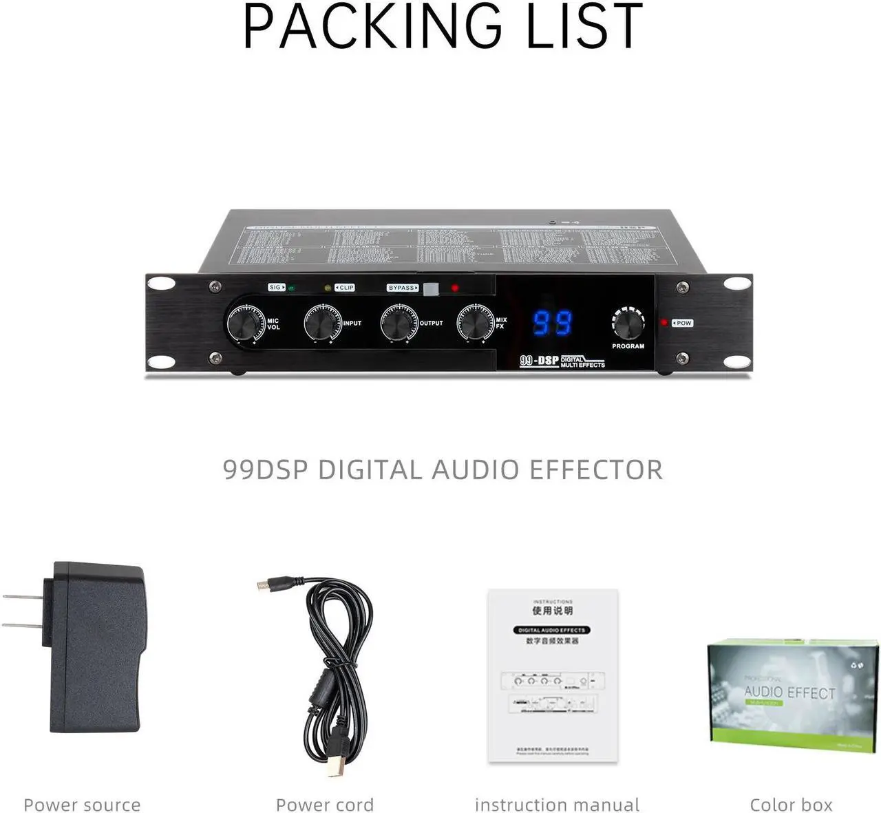 Alt view image 7 of 7 - COKYISS 99 Kinds of DSP Digital Audio Effects, Three-Dimensional Stereo Sound Debugging-Free Beautifying Microphone, Bluetooth Digital Reverb Effect