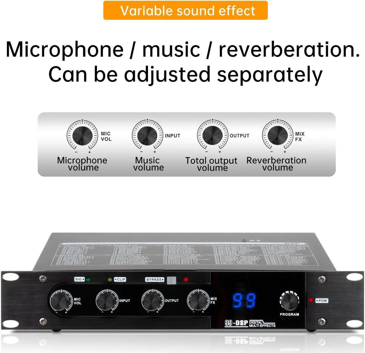 Alt view image 4 of 7 - COKYISS 99 Kinds of DSP Digital Audio Effects, Three-Dimensional Stereo Sound Debugging-Free Beautifying Microphone, Bluetooth Digital Reverb Effect