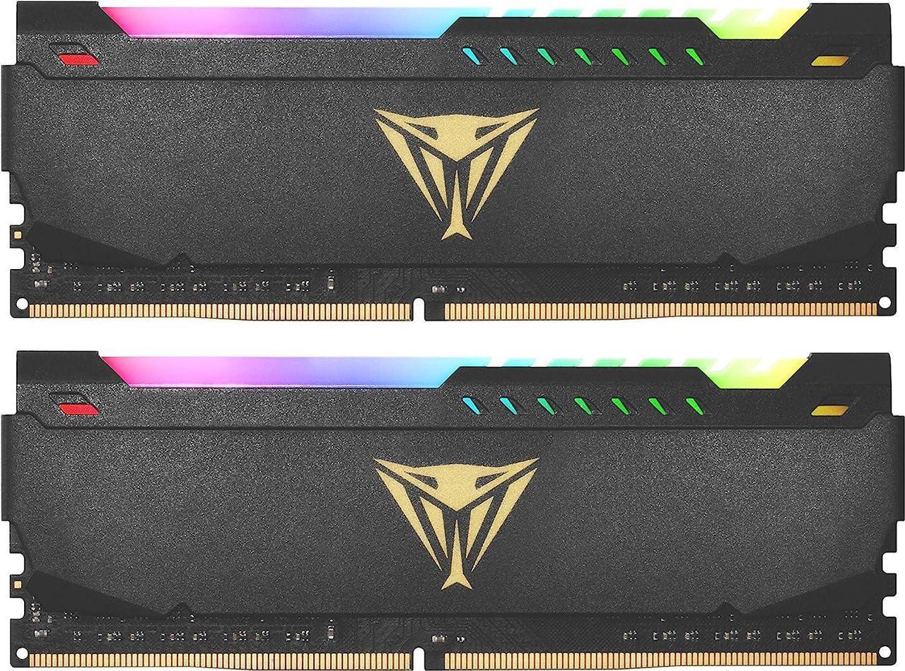 Patriot Viper Steel RGB DDR4 RAM 16GB (2X8GB) 3200MHz CL16 UDIMM Desktop Gaming Memory Kit PVSR416G320C6K