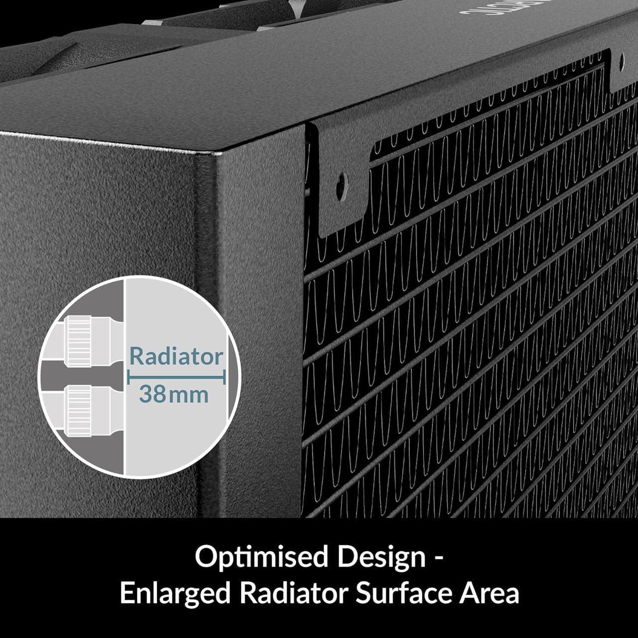 Alt view image 7 of 7 - ARCTIC Liquid Freezer III 280 - Water Cooling PC, All-in-One CPU AIO Water Cooler, efficient PWM-Controlled Pump, Fan: 200-1700 RPM, LGA1851 and LGA1700 Contact Frame - Black