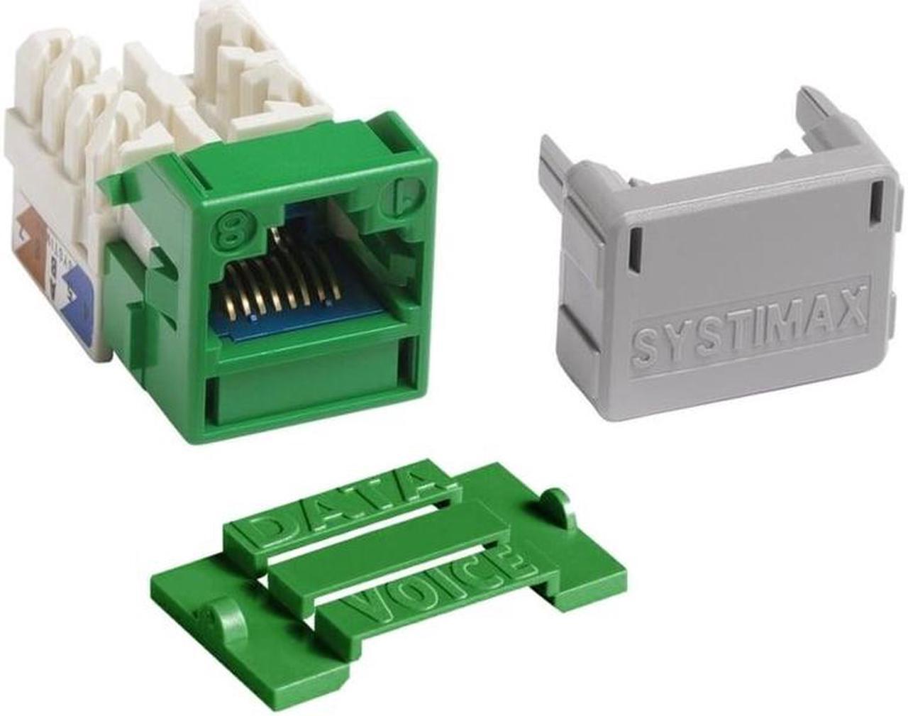 Main image of Commscope Systimax MGS600 Green Cat6a M-Series RJ45 Unshielded Modular Jack, 760092403