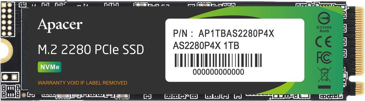 Alt view image 2 of 2 - Apacer AS2280P4X M.2 PCIe SSD 1TB , Standard(Single) Gen3