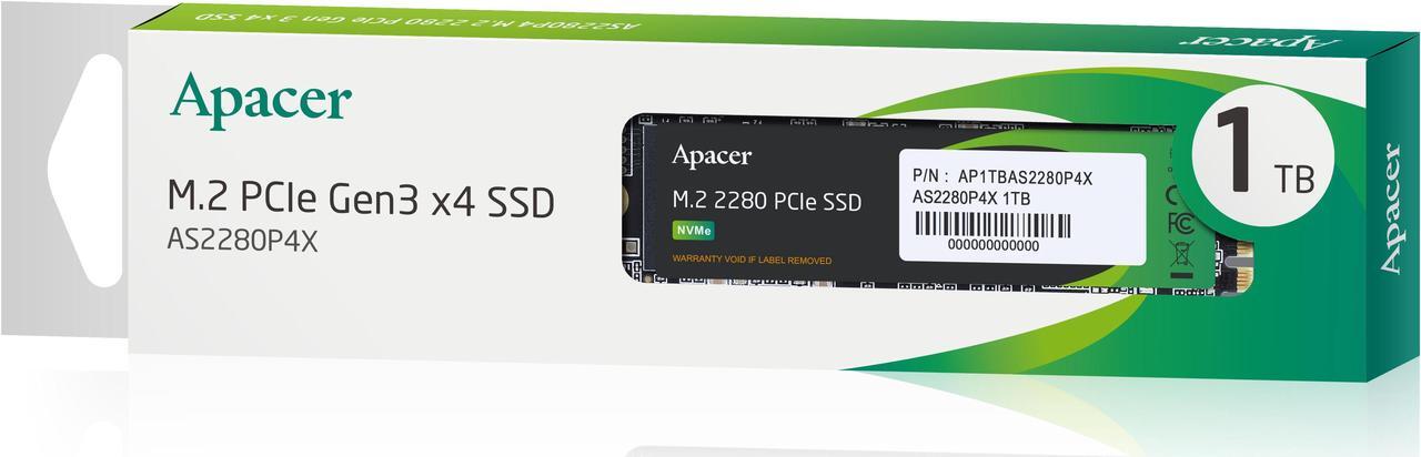 Main image of Apacer AS2280P4X M.2 PCIe SSD 1TB , Standard(Single) Gen3