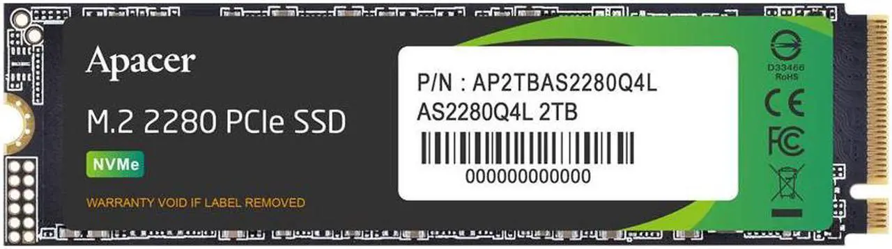 Main image of Apacer M.2 PCIe Gen4 x4 SSD 1TB, Standard (Single) - 3D NAND
