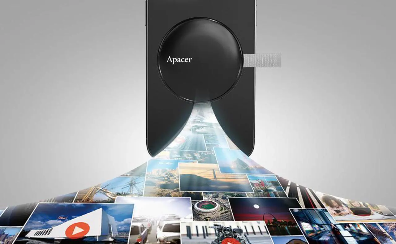 Alt view image 6 of 7 - Apacer Portable 1TB External Type-C USB 3.2 Gen 2 SSD/Storage. Magsafe compatible and up to 10Gbps for iPhone 15 and newer, PC, laptops, gaming, students, and professionals.