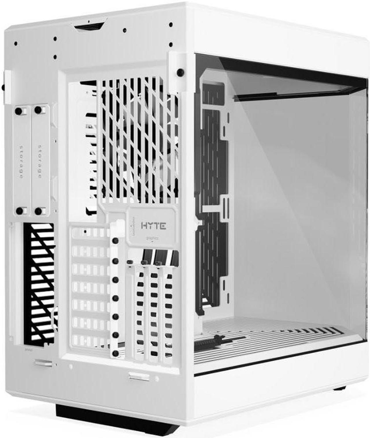 Alt view image 10 of 13 - HYTE Y60 Modern Aesthetic Dual Chamber Panoramic Tempered Glass Mid-Tower ATX Computer Gaming Case with PCIe 4.0 Riser Cable Included, Snow White
