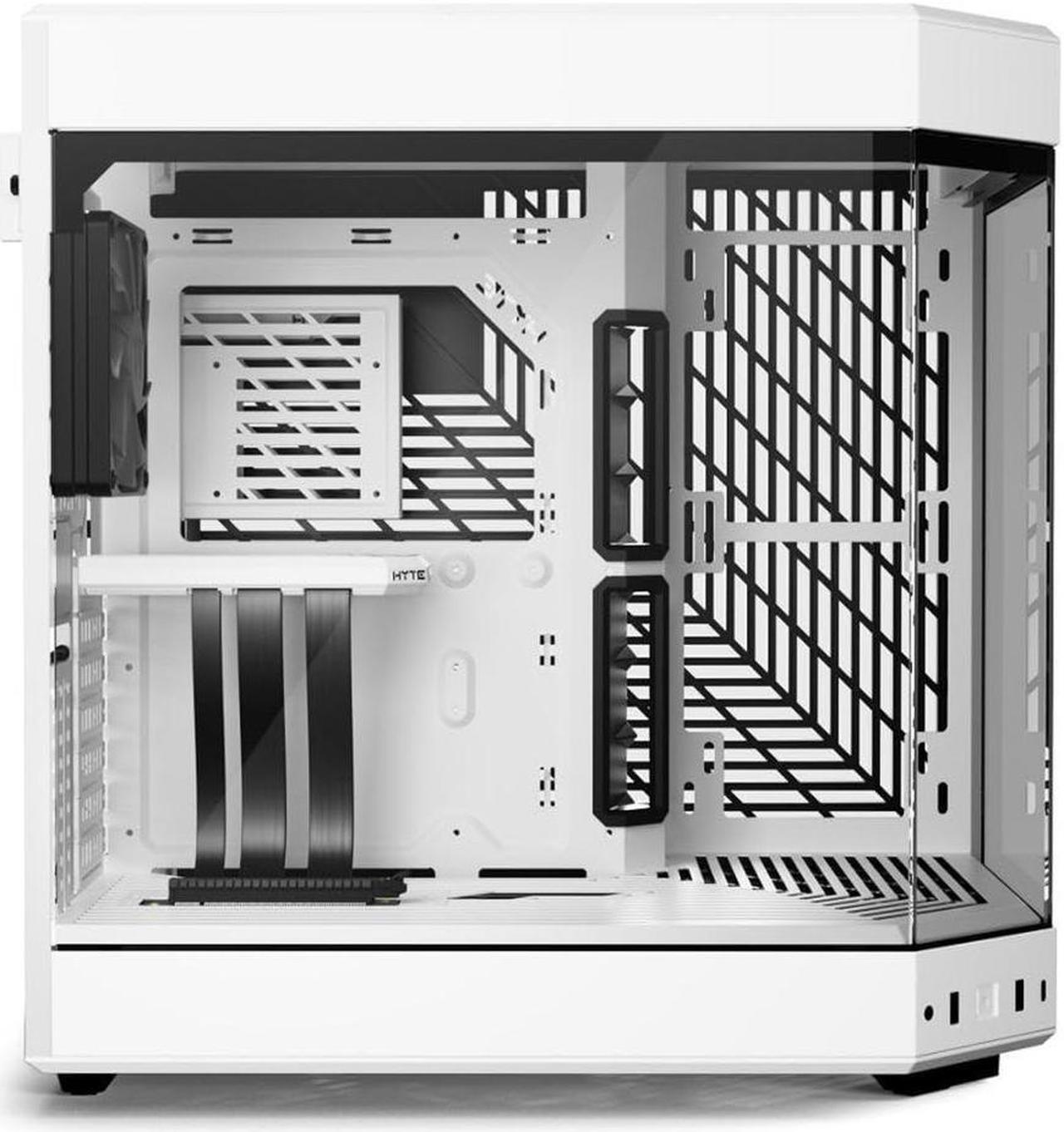 Alt view image 11 of 13 - HYTE Y60 Modern Aesthetic Dual Chamber Panoramic Tempered Glass Mid-Tower ATX Computer Gaming Case with PCIe 4.0 Riser Cable Included, Snow White