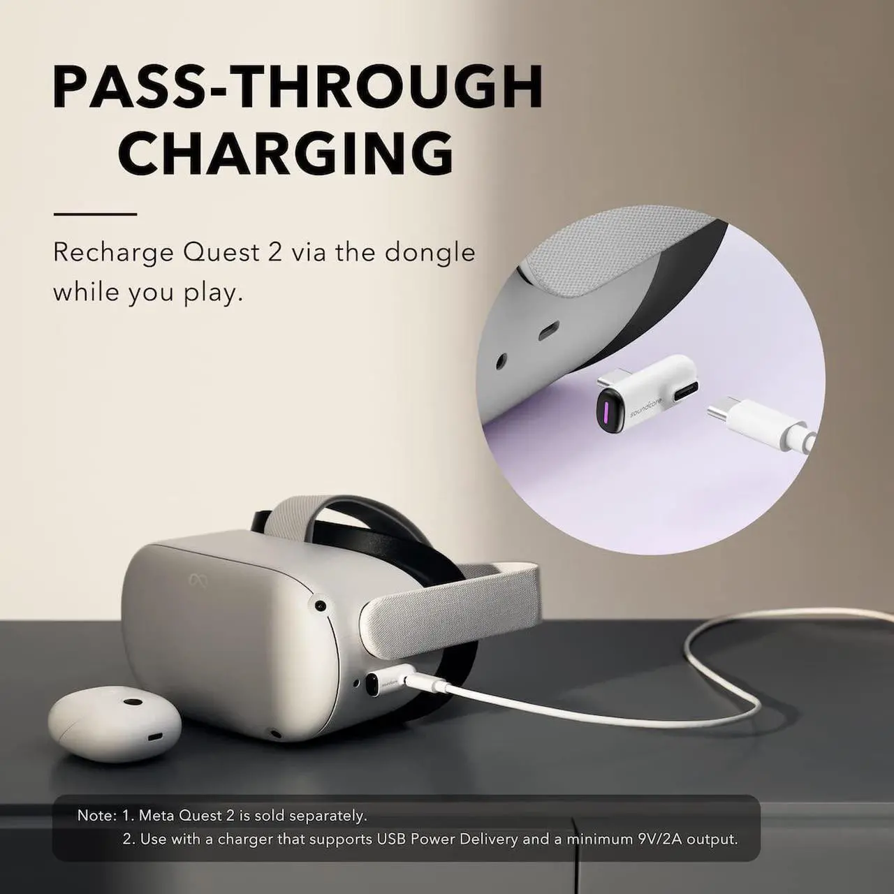 Alt view image 10 of 15 - soundcore VR P10 Wireless Gaming Earbuds, Authorized Meta/Oculus Quest 2 Accessories, <30ms Low Latency, Dual Connection, Bluetooth, 2.4GHz Wireless, USB-C Dongle, PS4, PS5, PC, Switch Compatible