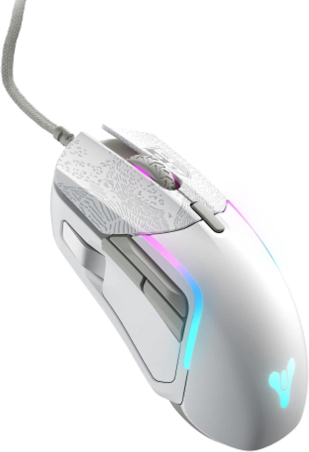 Alt view image 6 of 12 - steelseries rival 5 gaming mouse with prismsync rgb lighting and 9 programmable buttons - fps, moba, mmo, battle royale - 18,000 cpi truemove air optical sensor - destiny 2 limited edition design