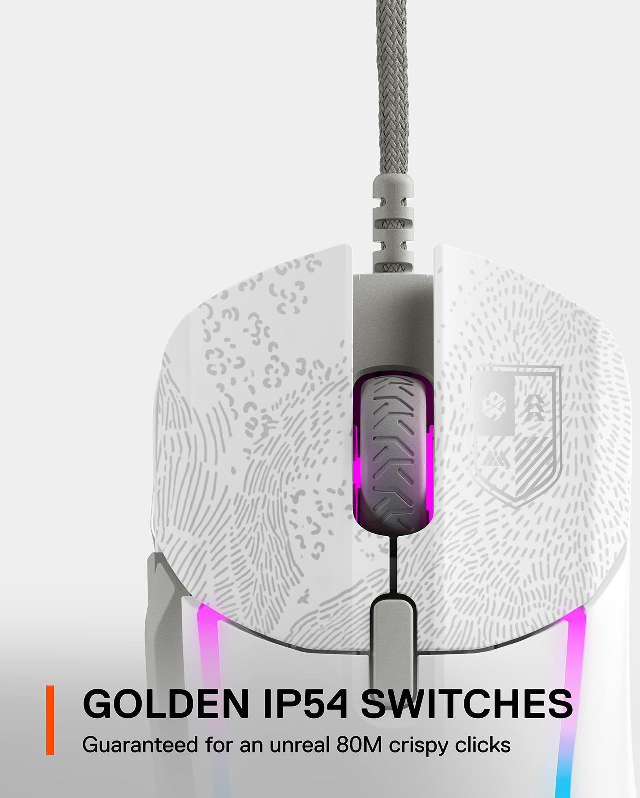 Alt view image 9 of 12 - steelseries rival 5 gaming mouse with prismsync rgb lighting and 9 programmable buttons - fps, moba, mmo, battle royale - 18,000 cpi truemove air optical sensor - destiny 2 limited edition design