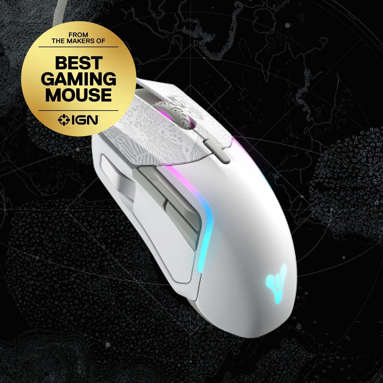 Alt view image 12 of 12 - steelseries rival 5 gaming mouse with prismsync rgb lighting and 9 programmable buttons - fps, moba, mmo, battle royale - 18,000 cpi truemove air optical sensor - destiny 2 limited edition design