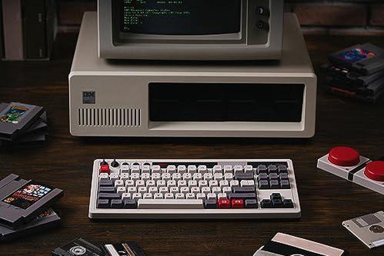 Alt view image 4 of 9 - 8bitdo retro mechanical keyboard, bluetooth/2.4g/usb-c hot swappable gaming keyboard with 87 keys, dual super programmable buttons for windows and android - n edition