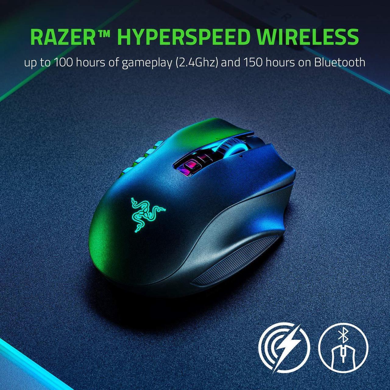 Alt view image 15 of 17 - Razer Naga Pro Wireless Gaming Mouse: Interchangeable Side Plate w/ 2, 6, 12 Button Configurations - Focus+ 20K DPI Optical Sensor - Fastest Gaming Mouse Switch - Chroma RGB Lighting