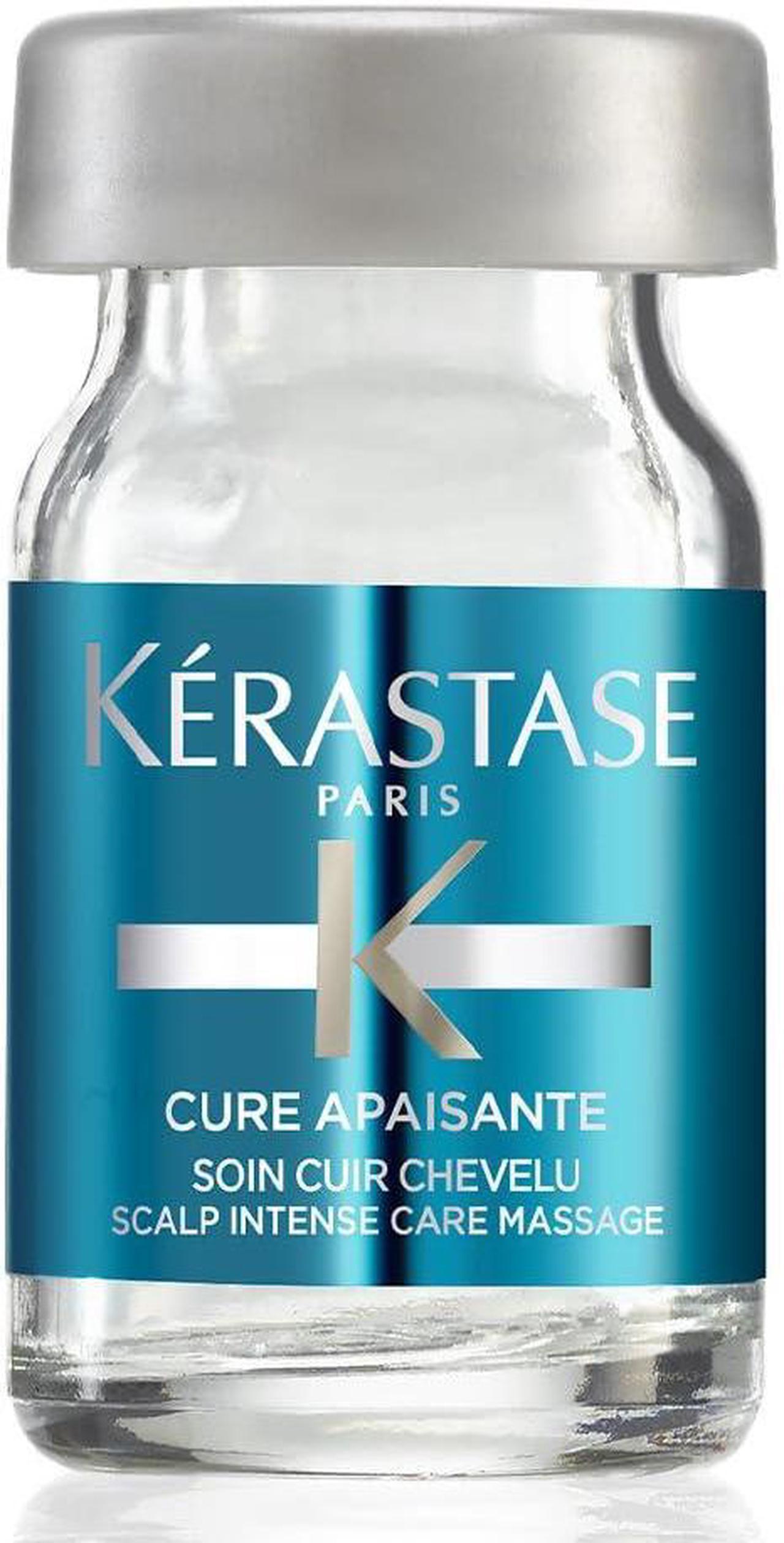 Kérastase Specifique, Soothing Scalp Treatment, For Sensitive Scalps, All Hair Types, With Calophyllum Oil & Glycerine, Cure Apaisante, Dermo-Calm, 12x6ml