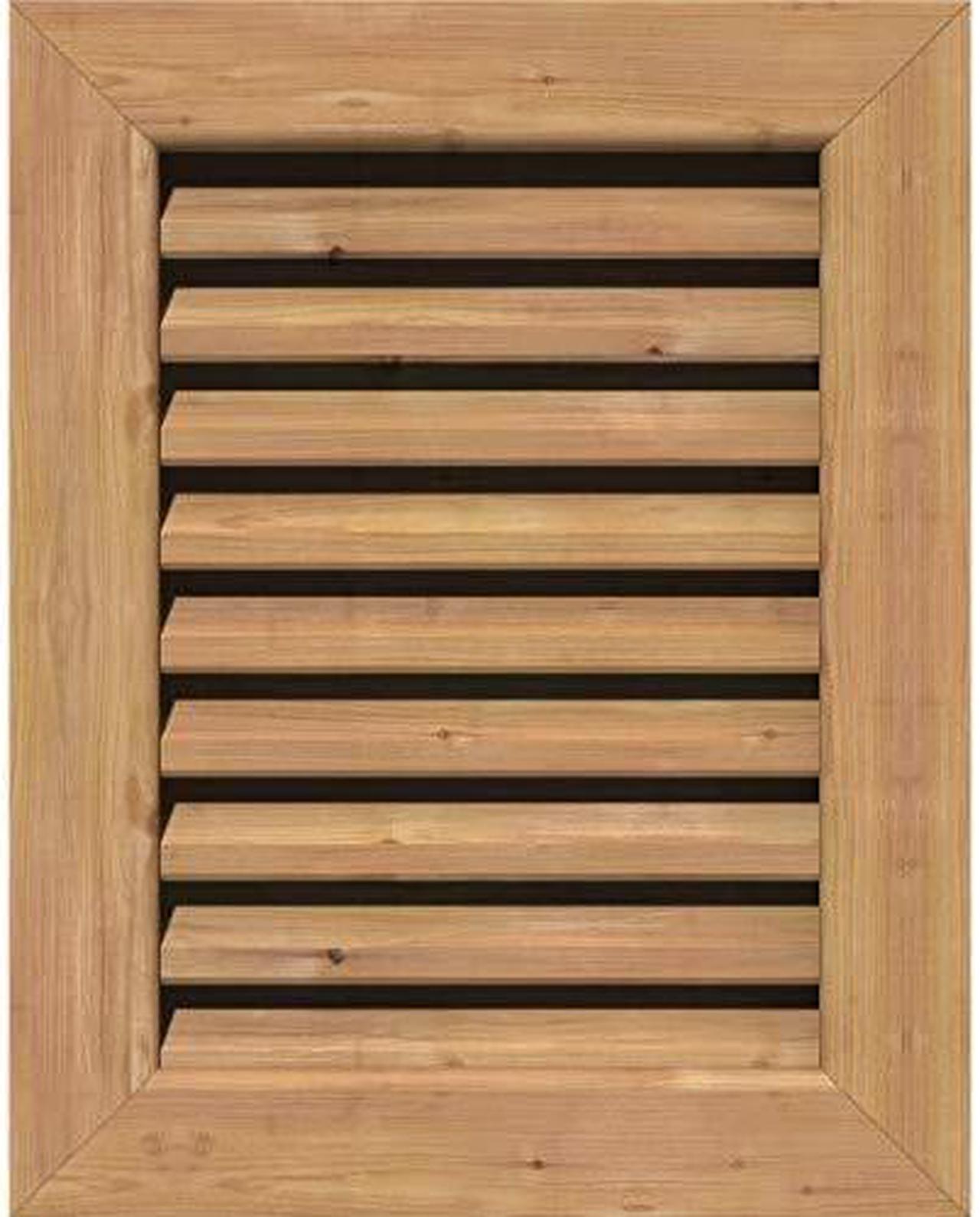 Ekena Millwork GVWVE12X1801SFUWR Gable Vents 12"W x 18"H (17"W x 23"H Frame Size) Unfinished Western Red Cedar