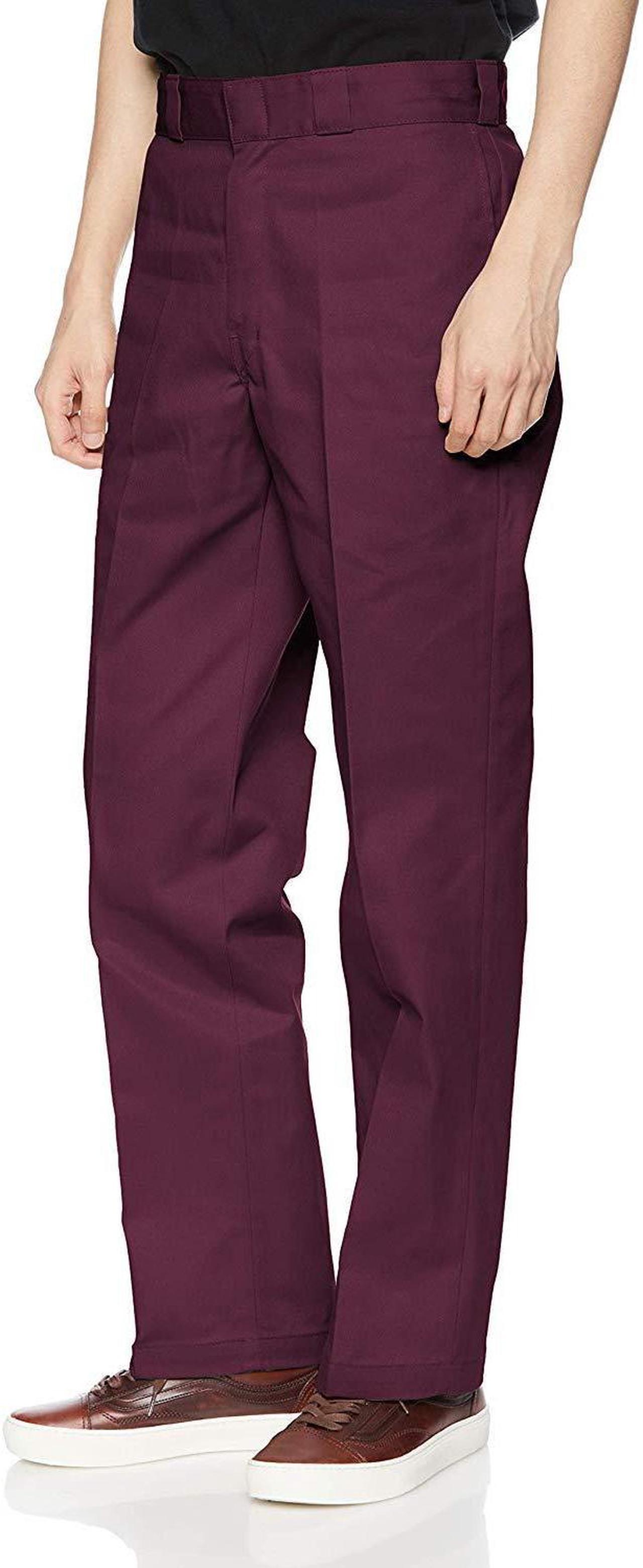 Dickies Men's Original 874 Work Pant, Maroon, 34W x 34L