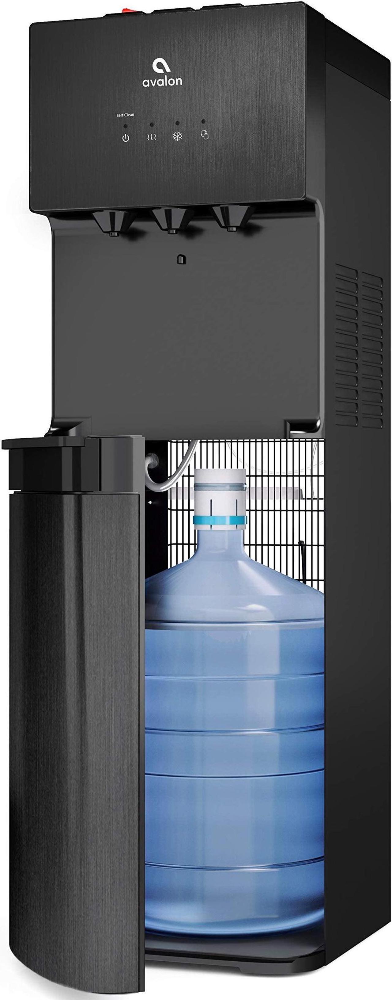 Avalon Self Cleaning Water Cooler Water Dispenser, 3 Temperature, Bottom Loading, UL/Energy Star, Black Stainless Steel