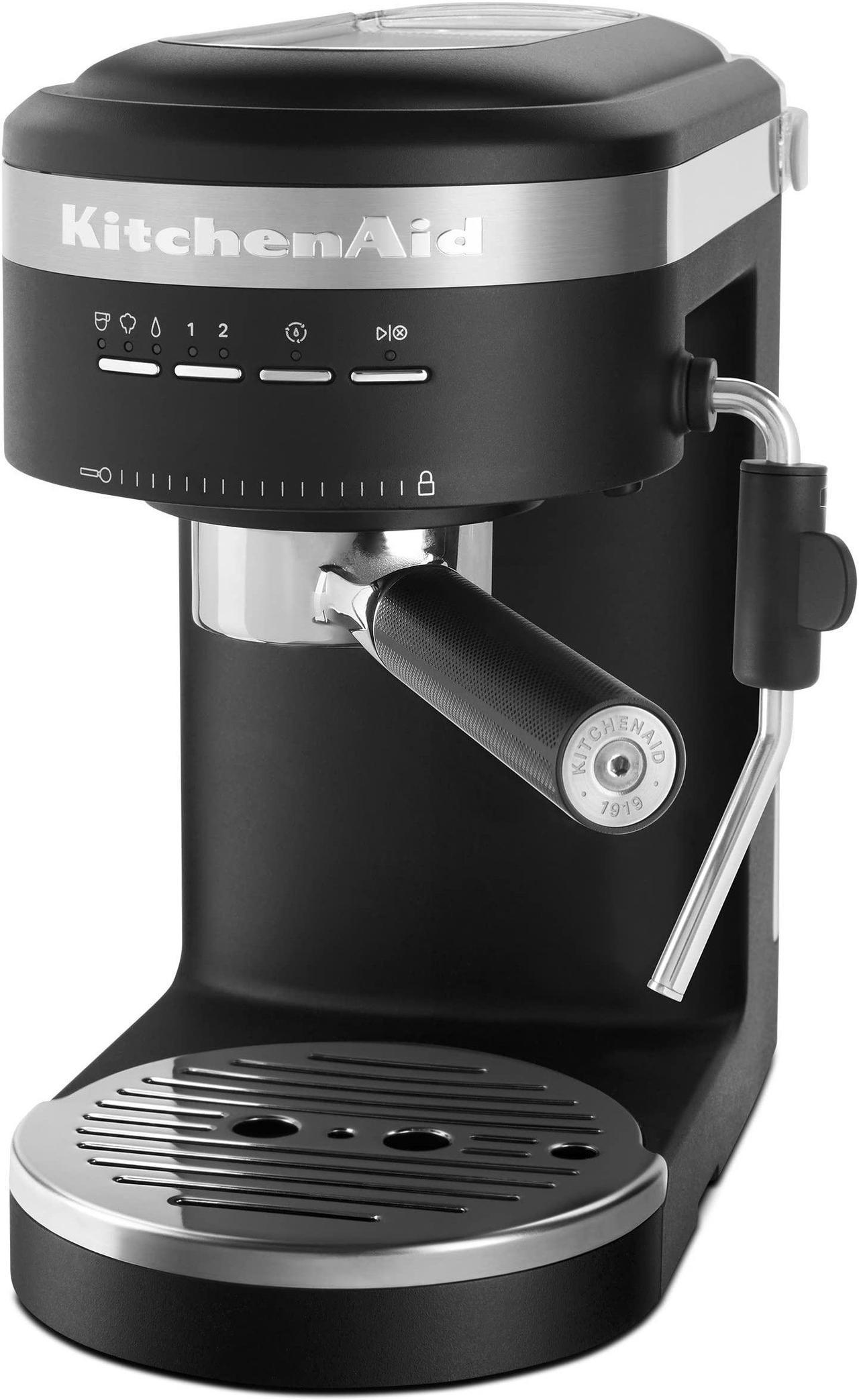 KitchenAid Semi-Automatic Espresso Machine, Black Matte, KES6403BM