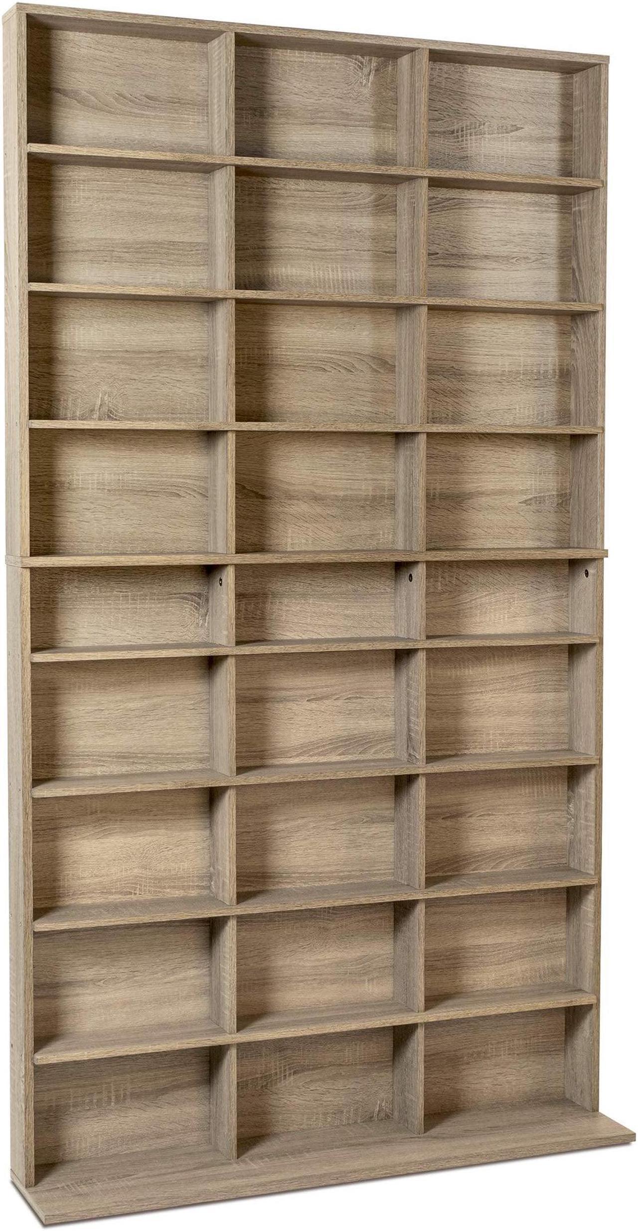 Atlantic Elite Media Storage Cabinet New/Improved Large 837CD/528DVD/624BR Weathered Oak PN38408141