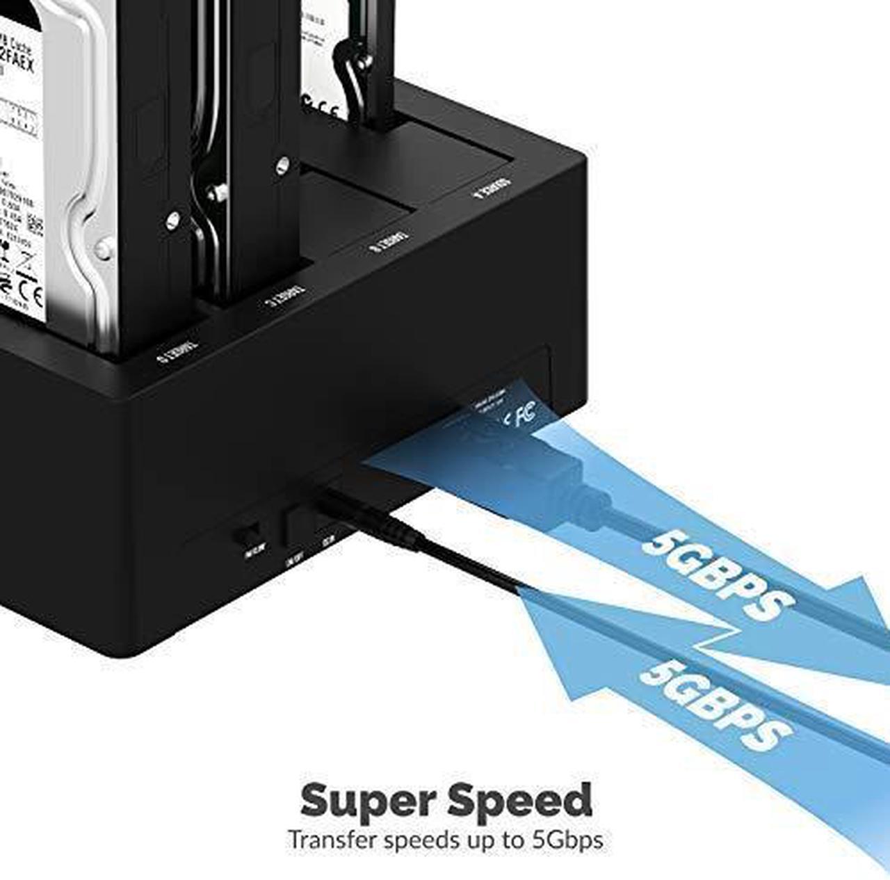 Alt view image 18 of 20 - Sabrent 4-Bay USB 3.0 SATA 2.5in/3.5in SSD/HDD Docking Station (DS-U3B4)