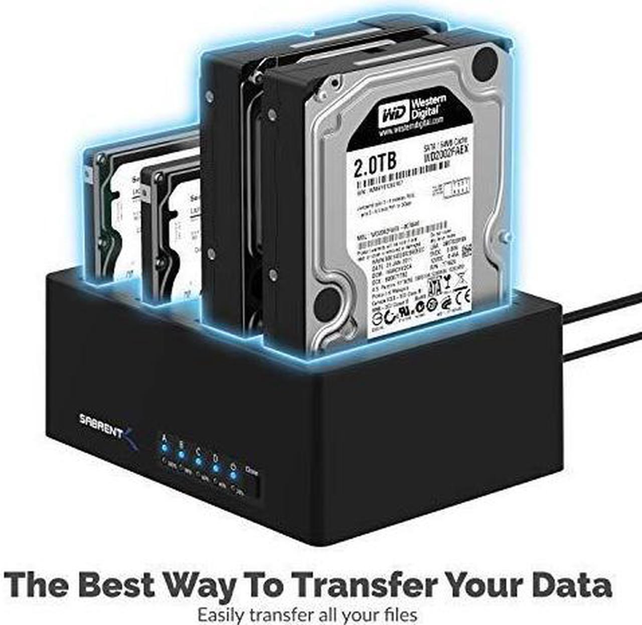 Alt view image 21 of 20 - Sabrent 4-Bay USB 3.0 SATA 2.5in/3.5in SSD/HDD Docking Station (DS-U3B4)