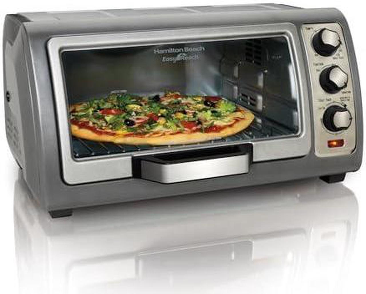 Hamilton Beach 6 Slice Easy Reach Toaster Oven,Black ,31126D