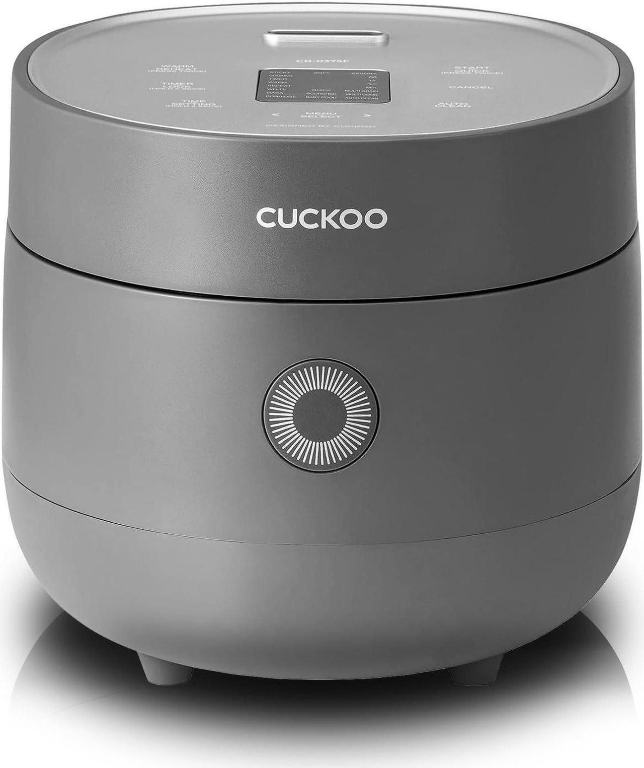 CUCKOO CR-0675F | 6-Cup (Uncooked) Micom Rice Cooker | 13 Menu Options: Quinoa, Oatmeal, Brown Rice & More, Touch-Screen, Nonstick Inner Pot | Gray (CR-0675FG)