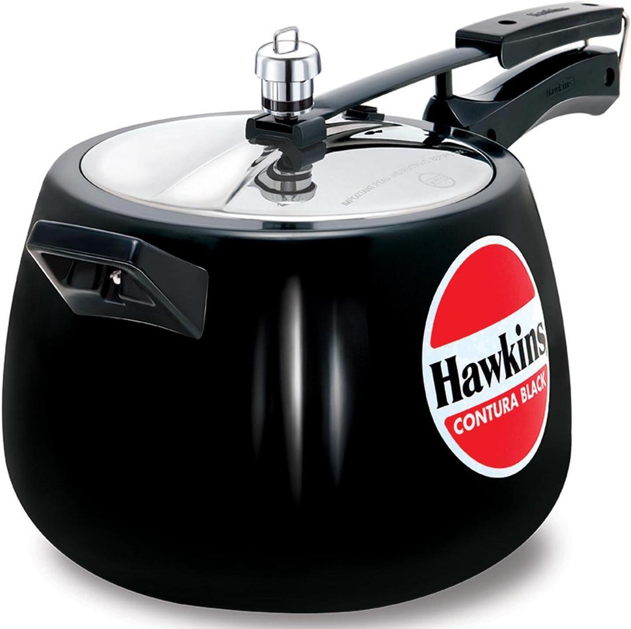 Hawkins CB65 Hard Anodised Pressure Cooker, 6.5-Liter, Contura Black